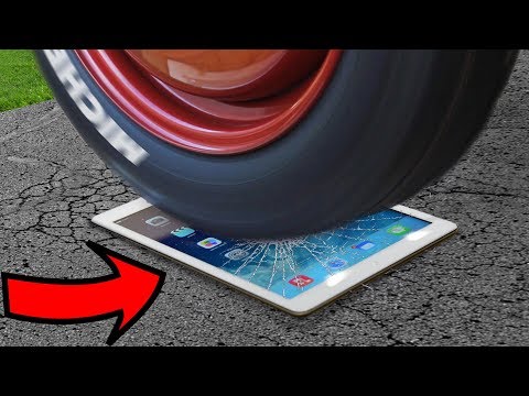 EXPERIMENT: CAR vs iPAD ? BURNOUT on a working iPad !!!