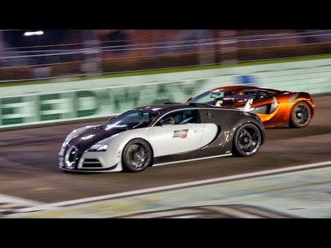 Lamborghini Aventador SVJ VS Performante VS Bugatti Veyron RACING at Halloween Supercar RUN 2019