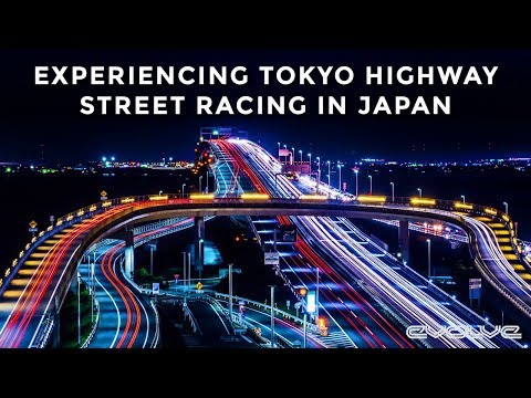 Street Racing on the highways of Tokyo in Japan