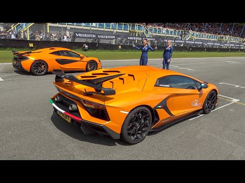 Supercars Drag Racing – Aventador SVJ, 1200HP GT-R, 480HP Golf 7 R, RENNtech C63 S, 740HP RS6 C7,…