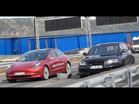 TESLA MODEL 3 PERFORMANCE DRAG RACING COMPILATION