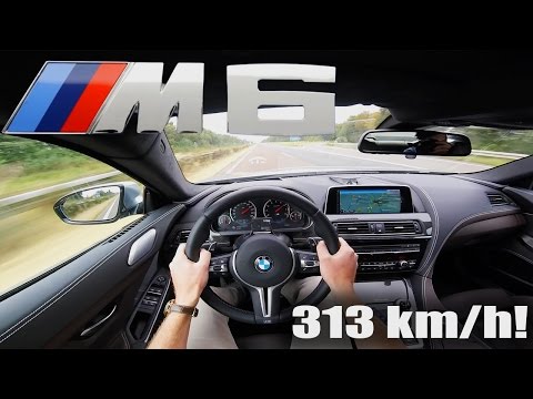 BMW M6 COMPETITION Gran Coupe ACCELERATION TOP SPEED 313 km/h Autobahn POV Test Drive Sound
