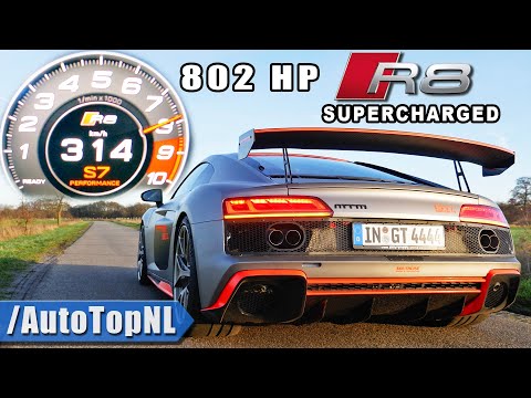 Audi R8 MTM GT4 802HP Supercharged 0-314 *INSANE* Sound by AutoTopNL