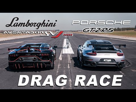 Lamborghini Aventador SVJ vs Porsche GT2 RS | DRAG RACE | Daniel Abt