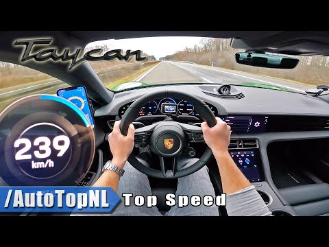 Porsche Taycan RWD TOP SPEED on AUTOBAHN [NO SPEED LIMIT] by AutoTopNL