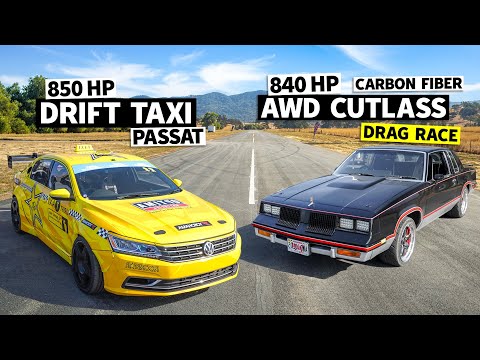 AWD Swapped, Procharged V8 Cutlass vs. Tanner Foust’s 850hp Drift Taxi // This vs. That