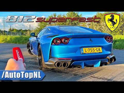 FERRARI 812 Superfast *340KMH* REVIEW on AUTOBAHN [NO SPEED LIMIT] by AutoTopNL