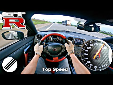 NISSAN GT-R R35 *333kmh* TOP SPEED DRIVE ON GERMAN AUTOBAHN ?
