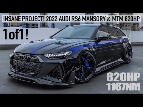 INSANE! 1of1 2022 AUDI RS6 MANSORY & MTM FUSION PROJECT – 820HP/1167NM/2.9 SECONDS – 1 OF A KIND 4K