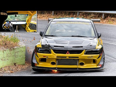 750Hp Lancer Evo IX || ONBOARD Crazy Driving Skills !!