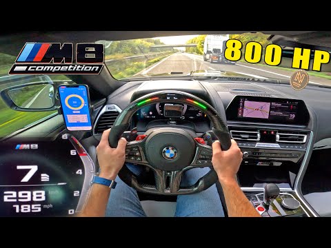 BMW M8 800HP *298KMH / 185MPH* on AUTOBAHN
